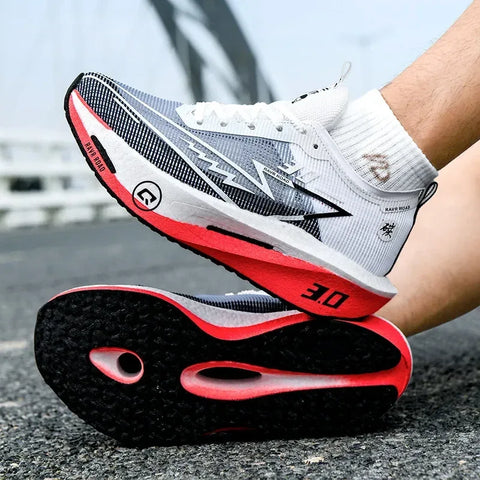 Men's Carbon Board Sneakers Anti-slip Cushioned Comfortable Racing Training Running Shoes Mesh Tennis Shoes Casual for Women - Zen Fit Plus