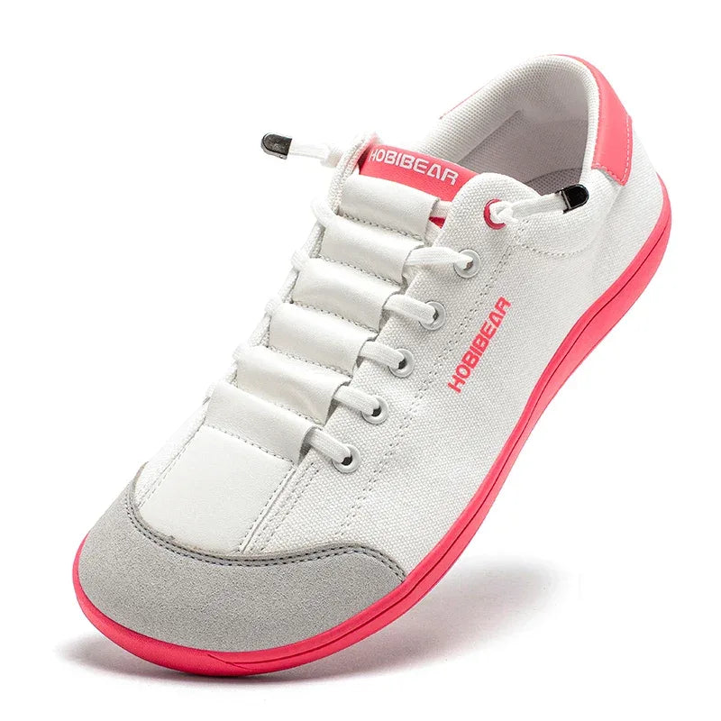 HOBIBEAR Wide Toe Barefoot Shoes for Unisex Minimalist Artificial Leather Sneakers Lightweight Adjustable Slip On Walking Shoes - Zen Fit Plus