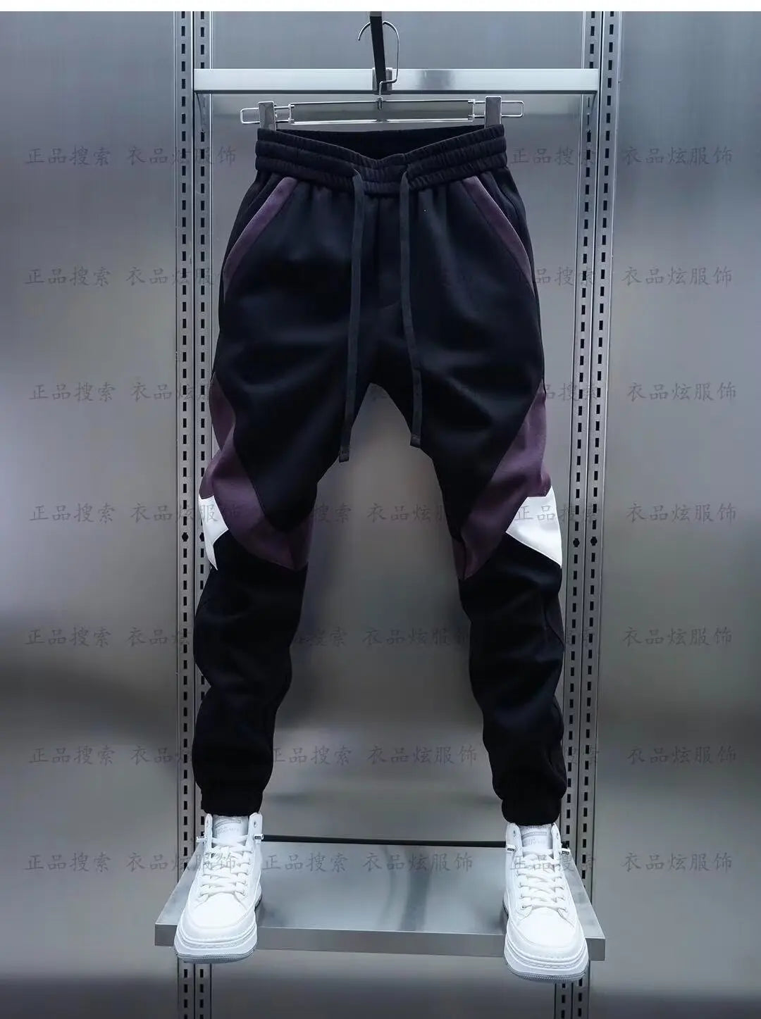 Patchwork Fashion Jogger Sweatpants 2024 Autumn New Outdoor Casual Trousers Cotton Harem Pants Elastic Waist Men's Clothing Zen fit plus