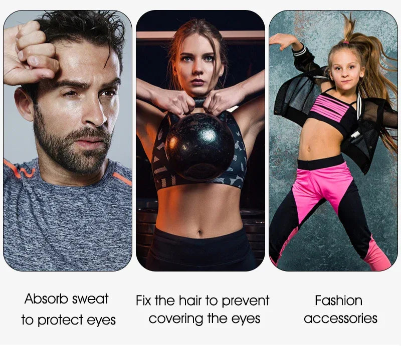 WEST BIKING Sports Headband Anti-slip Sweat Absorbing Elastic Sweatband Quick Dry Men Women Running Fitness Gym Cycling Headwear - Zen Fit Plus