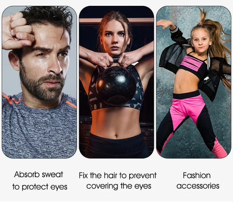 WEST BIKING Sports Headband Anti-slip Sweat Absorbing Elastic Sweatband Quick Dry Men Women Running Fitness Gym Cycling Headwear - Zen Fit Plus