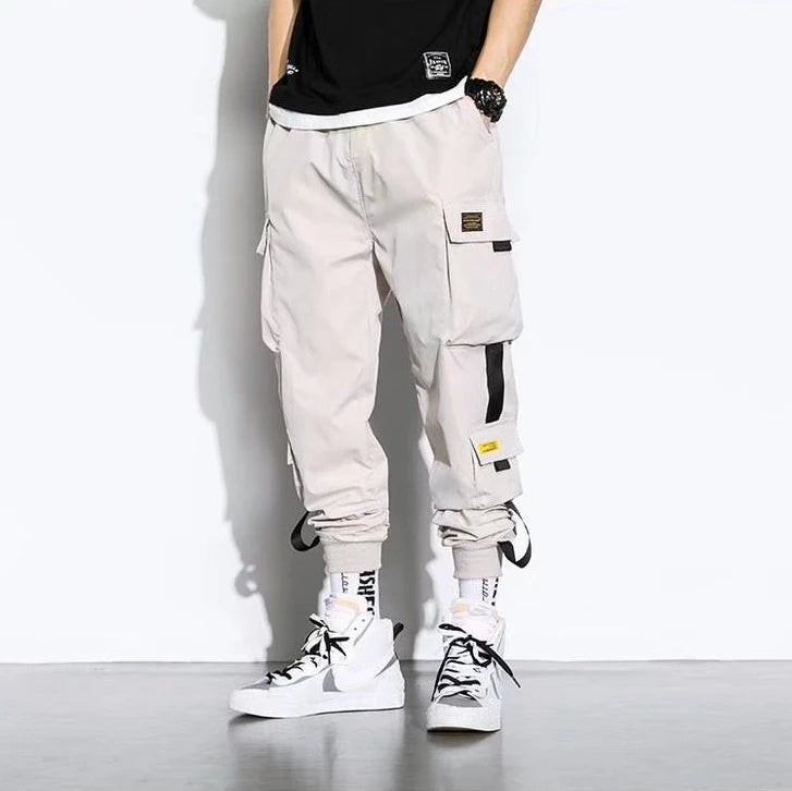 Classic Design Multi Flap Pockets Cargo Pants,Men's Loose Fit Drawstring Harem Cargo Jogger Pants oversized pants men and women Zen fit plus