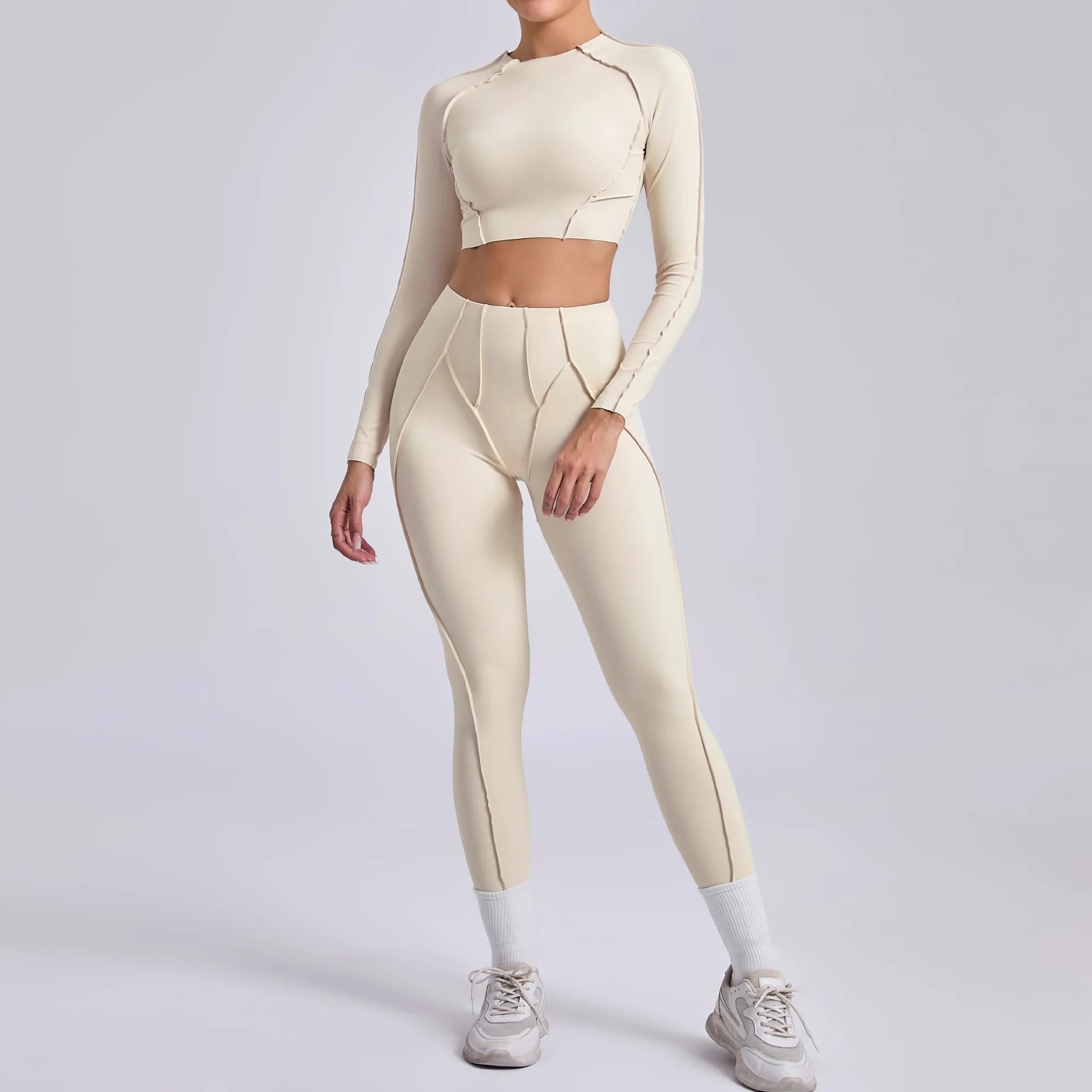 2025 Women Nude Straps Yoga Sets Squat Proof Sports Bra Workout High Waist Leggings Fitness Pant Female Active Wear Suits Zen fit plus