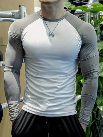 Men's quick drying soccer and basketball tight fitting top, high elasticity cycling compression training suit - Zen Fit Plus