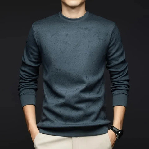 Top Grade Wool+Mulberry Silk New Brand Casual Fashion Street Crewneck Pullover Velvet Hoodies Sweatshirts Men's Clothing Zen Fit Plus