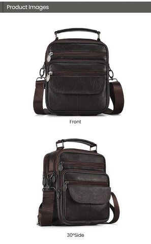 JOYIR Men Genuine Leather Crossbody Bags Messenger Bag for Male Trendy Shoulder Bags Casual Travel Sling Bag Handbags - Zen Fit Plus