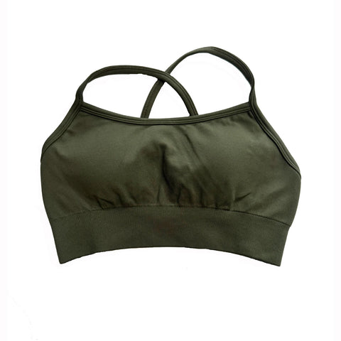 Dynamic Backless Sports Bra Women Seamless Yoga Top Bra Medium Support Padded Gym Crop Top Stretchy Fitness Sports Top Zen fit plus