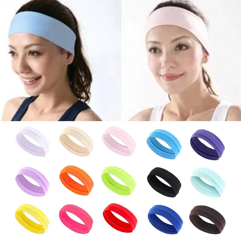 Summer Sports Headbands For Women Fitness Run Yoga Bandanas Solid Color Elastic Hair Bands Stretch Makeup Hair Accessories 2023 Zen Fit Plus