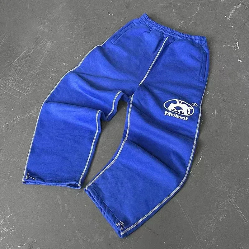 Man Long Pants Cargo Streetwear Joggers Men Y2k Casual Police Trousers Work Pants Male Harajuku Korean Streetwear merican style Zen fit plus