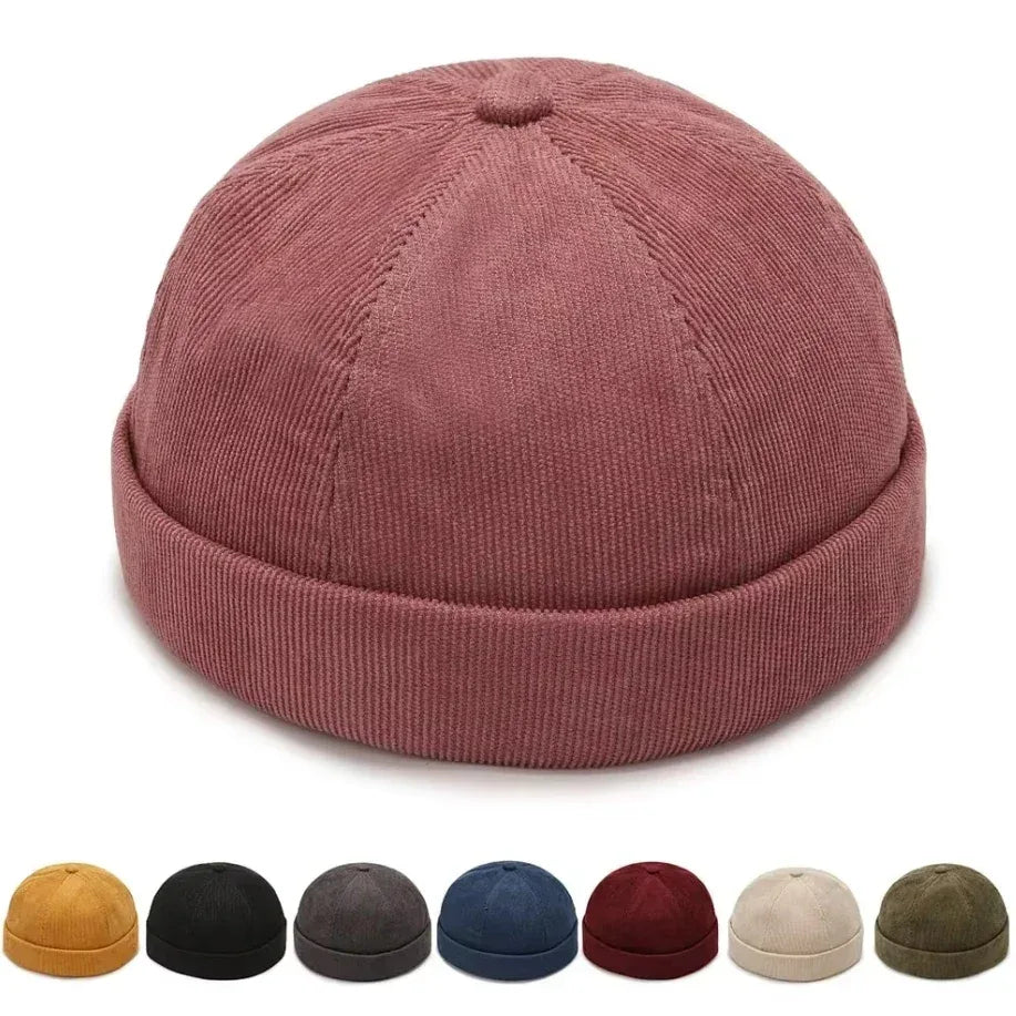 New Four Seasons Hats, Tide Melon Skin Hats, Beanie Landlord Hats, Spring And Autumn Versatile Hip Hop Hats, Round Hats, Casual - Zen Fit Plus