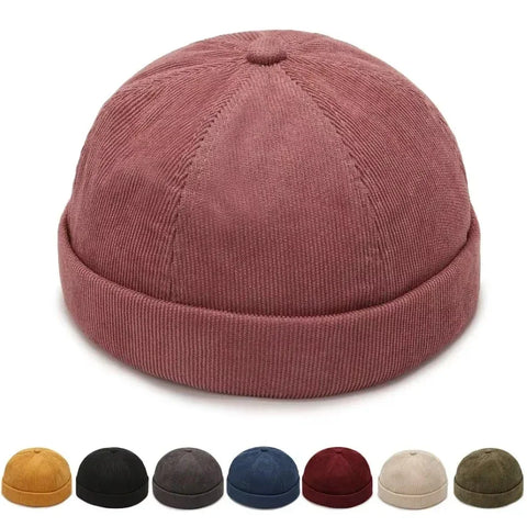 New Four Seasons Hats, Tide Melon Skin Hats, Beanie Landlord Hats, Spring And Autumn Versatile Hip Hop Hats, Round Hats, Casual - Zen Fit Plus