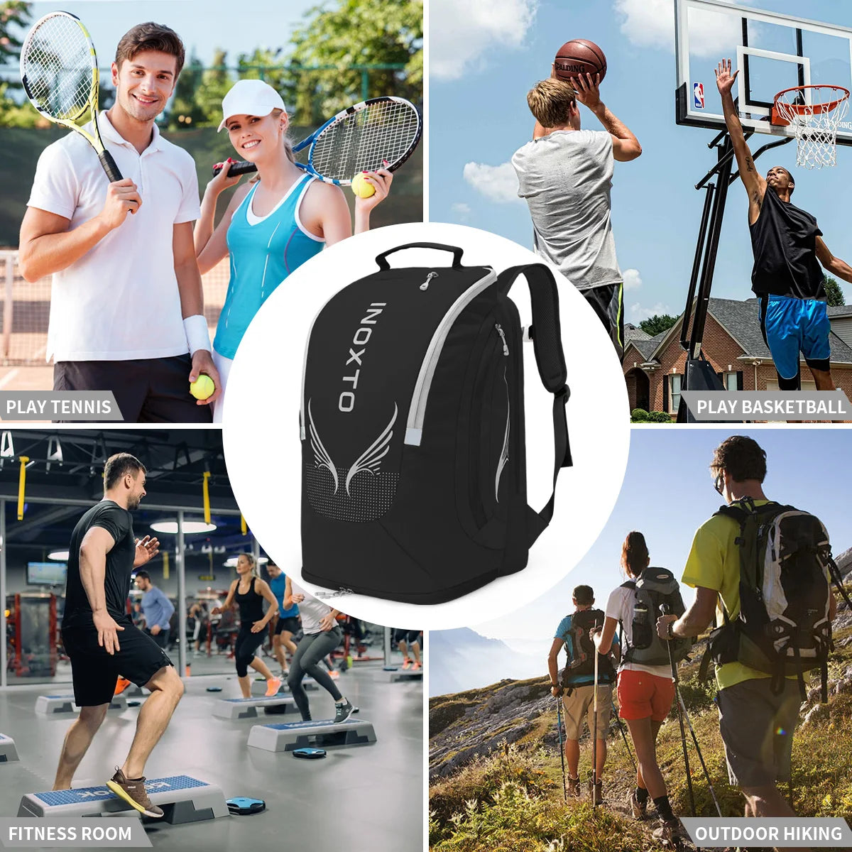 Gym Bag Waterproof Fitness Bag Sport Men Women Bag Outdoor Fitness Portable  Ultralight Yoga Gym Sports Backpack Racket Bag Zen fit plus
