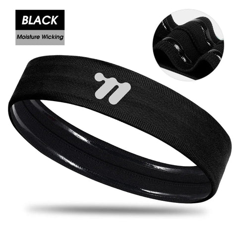 WEST BIKING Sports Headband Anti-slip Sweat Absorbing Elastic Sweatband Quick Dry Men Women Running Fitness Gym Cycling Headwear Zen fit plus