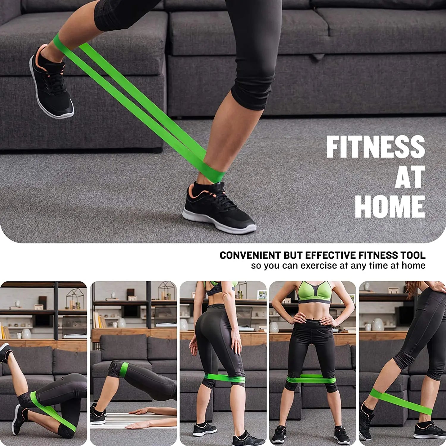 LINGPENG Resistance Band Set for Men and Women 5 Elastic Bands with Different Resistance Levels for Long Workouts Home Gym Zen fit plus