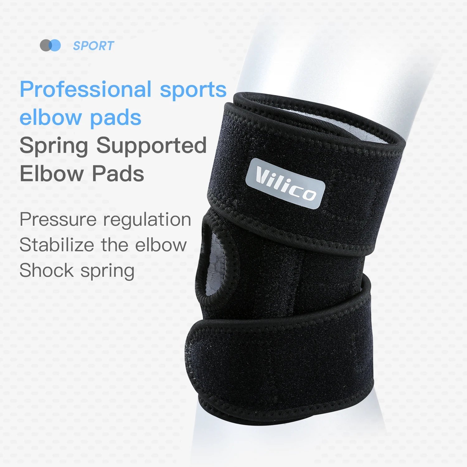 1PCS Adjustable Elbow Support Wrap Brace Pad Strong Basketball Sports Elastic Elbow Injury Pain Relief Protector Zen fit plus