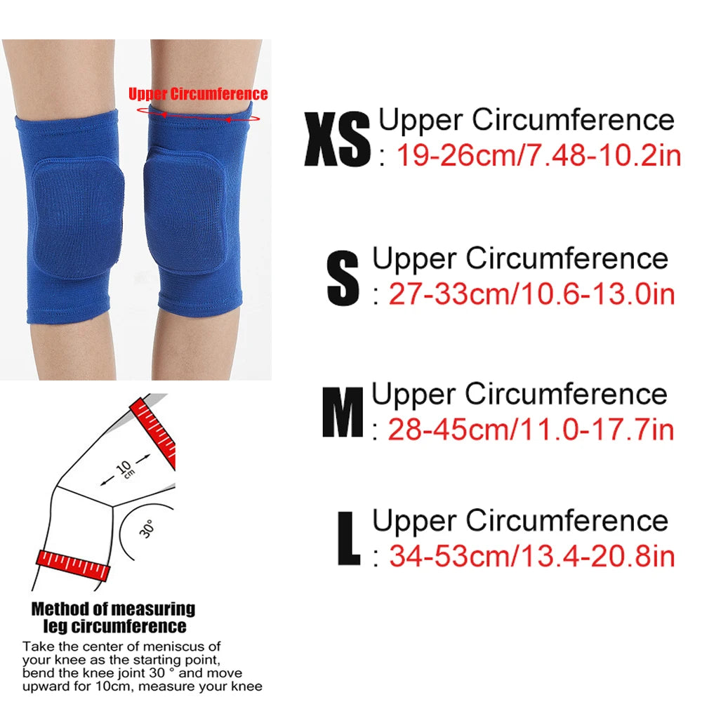 1 Pair Sports Knee Pads Adults Kid Dance Knee Protector Elastic Thicken Sponge Knees Brace Support for Gym Yoga Workout Training Zen fit plus