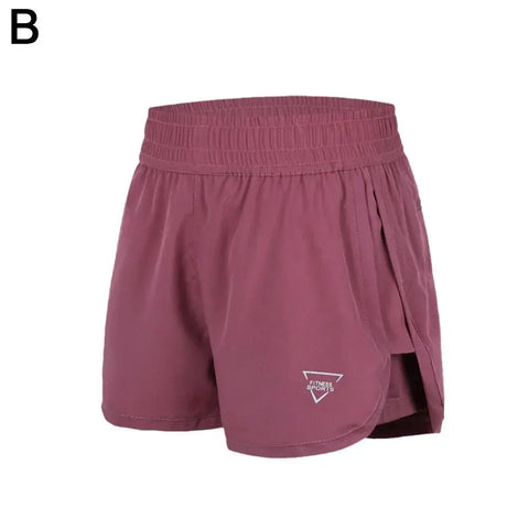 New Gym Sport Shorts Casual Outdoor Running Quick Dry Waist Women High Pieces Pants Shorts Short Two Training Elastic Short Q3O3 - Zen Fit Plus