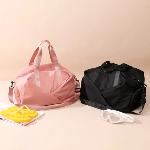 Women Gym Sports Bag Waterproof Swimming Yoga Mat Pink Weekend Travel Duffle Bags for Women Sport Fitness Shoulder Handbag - Zen Fit Plus