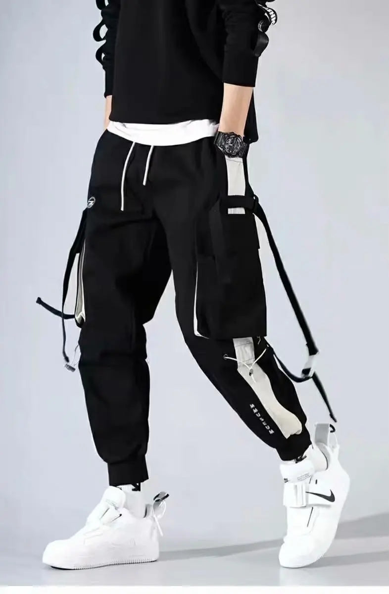 Classic Design Multi Flap Pockets Cargo Pants,Men's Loose Fit Drawstring Harem Cargo Jogger Pants oversized pants men and women Zen fit plus