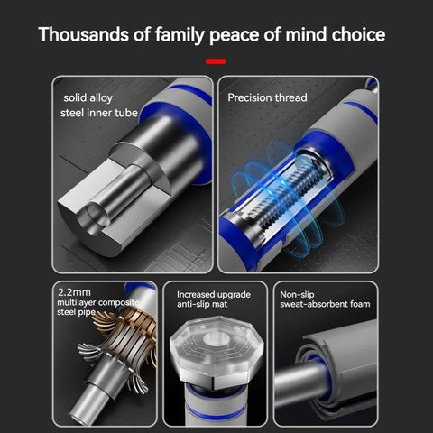 Telescopic Doorway Pull Up Bar Non-Slip Chin-Up Fitness Equipment Adjustable Home Gym Strength Training Heavy Duty For Men Women - Zen Fit Plus