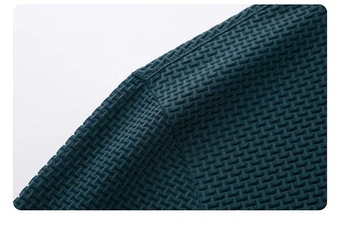 Summer New Men's Lop-up Hollow Short-sleeved Polo Tee Shirt Ice Silk Breathable Business Fashion T-Shirt Male Brand Clothes - Zen Fit Plus