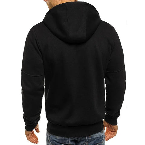 Men's Hoodies Long Sleeve Sweatshirt Zipper Design Hooded Sweatshirt for Men Clothing Sportswear Slim Fit Casual Jacket - Zen Fit Plus