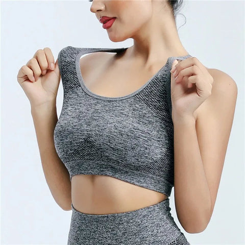 Women Sports Bra Top Push Up Fitness Yoga Bra Underwear Sport Tops For Women Breathable Running Vest Gym Wear Zen Fit Plus
