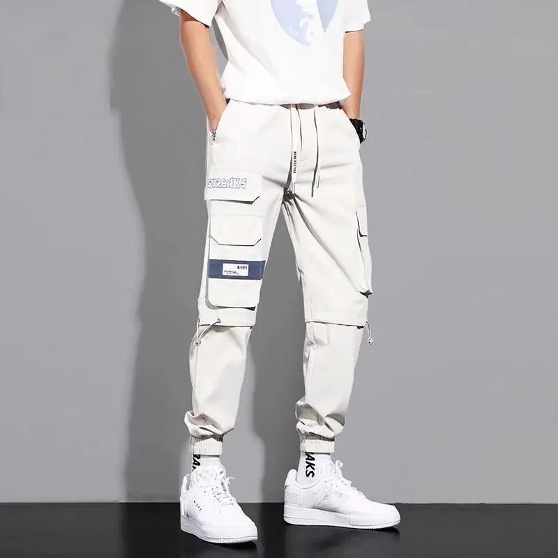 Classic Design Multi Flap Pockets Cargo Pants,Men's Loose Fit Drawstring Harem Cargo Jogger Pants oversized pants men and women Zen fit plus