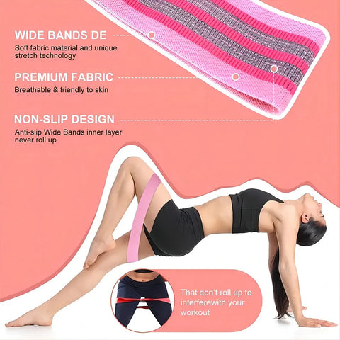 Elastic Bands Fitness Resistance Bands Yoga Pilates Hip Circle Expander Bands Gym Training Home Workout Equipment Zen fit plus
