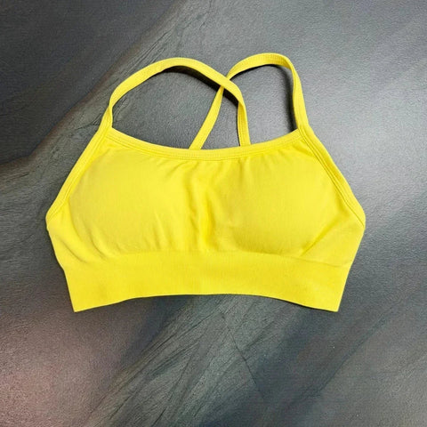 Dynamic Backless Sports Bra Women Seamless Yoga Top Bra Medium Support Padded Gym Crop Top Stretchy Fitness Sports Top Zen fit plus