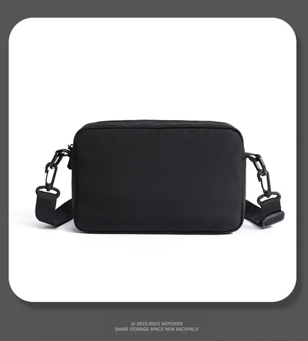 Minimalist Black Shoulder Bag Retro Male Nylon Crossbody Bags Men's Small Messenger Bag for Men Suitable for Daily Use - Zen Fit Plus