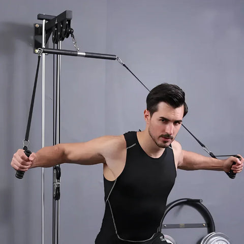 Tricep Biceps Back Blaster Rope Lat Pull Down Attachment Training Gym Weight Chest Muscle Workout Extension Straps Premium Nylon - Zen Fit Plus