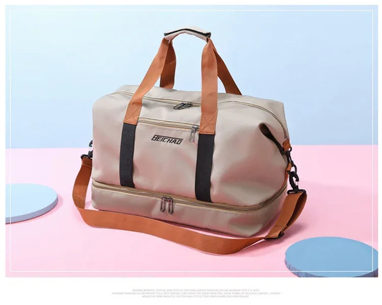 Travel Gym Bag Short-distance Luggage Portable Fitness Bags Shoulder Crossbody Chest Bag Handbags Duffle Carry On Weekender Bag - Zen Fit Plus