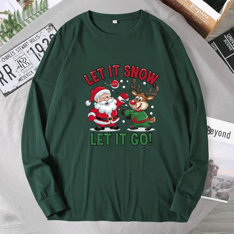Men's Christmas Sweatshirts Plus Size 1XL-7XL Xmas Funny Hoodie Tops Adult Autumn Pullover Shirts Male Clothing 110-190KG - Zen Fit Plus
