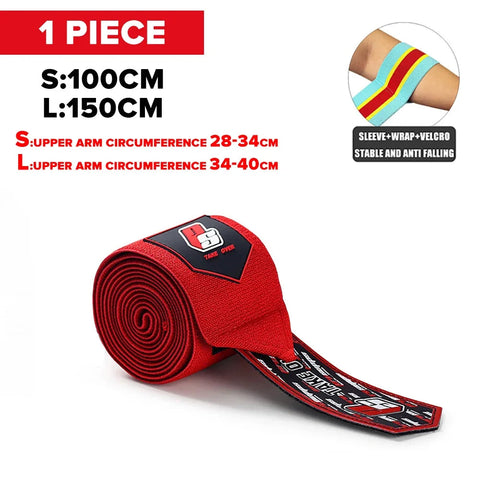 1PC PSIII 150cm Premium Elbow Pads Wrap Strap Bandage Brace Support Gym Fitness Sport Protecter for Weightlifting Bench Press Zen fit plus