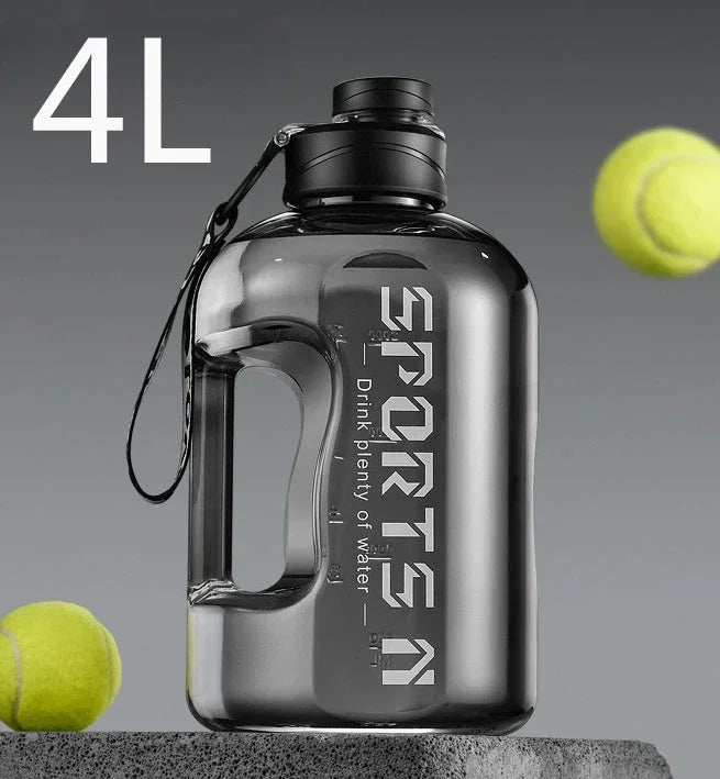 1L UP To 5L Gym Cycling Bottle Cup Outdoor Sport Large Capacity Water Bottle Kettle Fitness BPA FREE Scale Drink Bottle for Men Zen fit plus