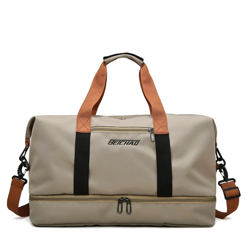 Gym Bag Travel Fitness Bag for Women Large Capacity Men's Sports Luggage bag Waterproof Female Messenger Bag Dry And Wet Handbag Zen fit plus