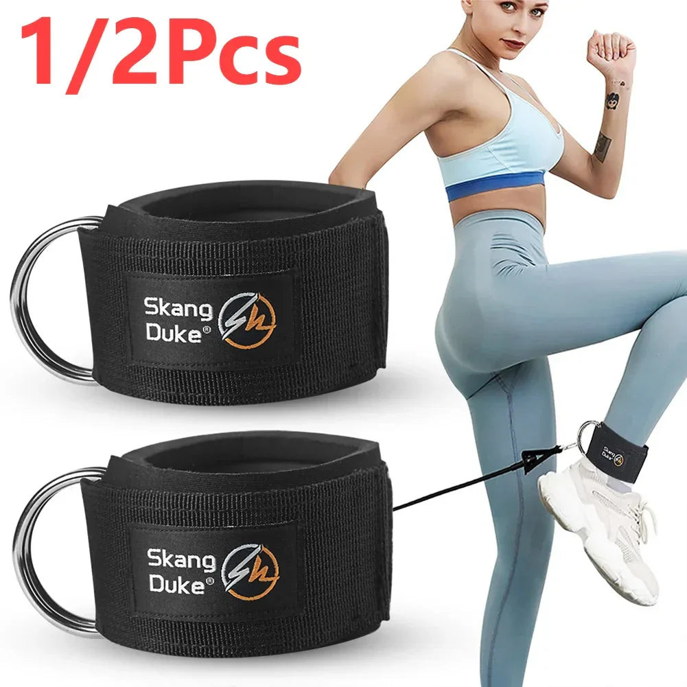 1/2Pcs Padded Ankle Straps Ankle Straps for Cable Machines D-Ring Comfortable Gym Pulley Anklet Fitness Anklet for Gym Pulley - Zen Fit Plus