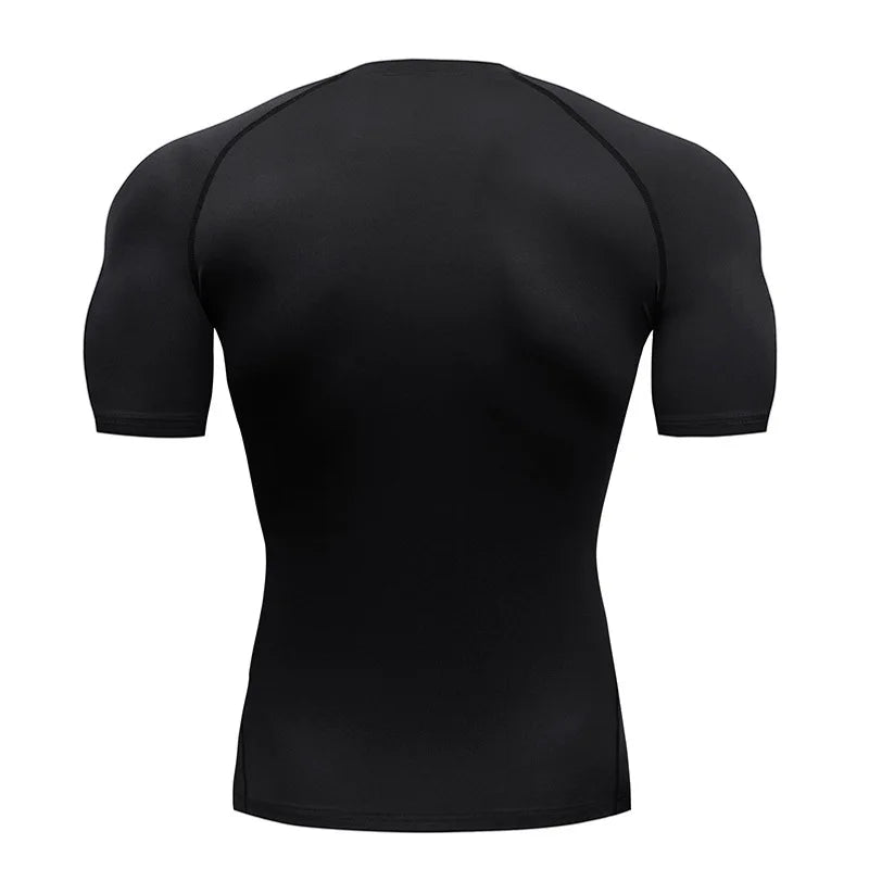 Bat Printed Men's Tight T-Shirt Running Compression Compression T Shirt Gym Fitness Jogging Short Sleeve Male Casual Shirt Tops Zen fit plus