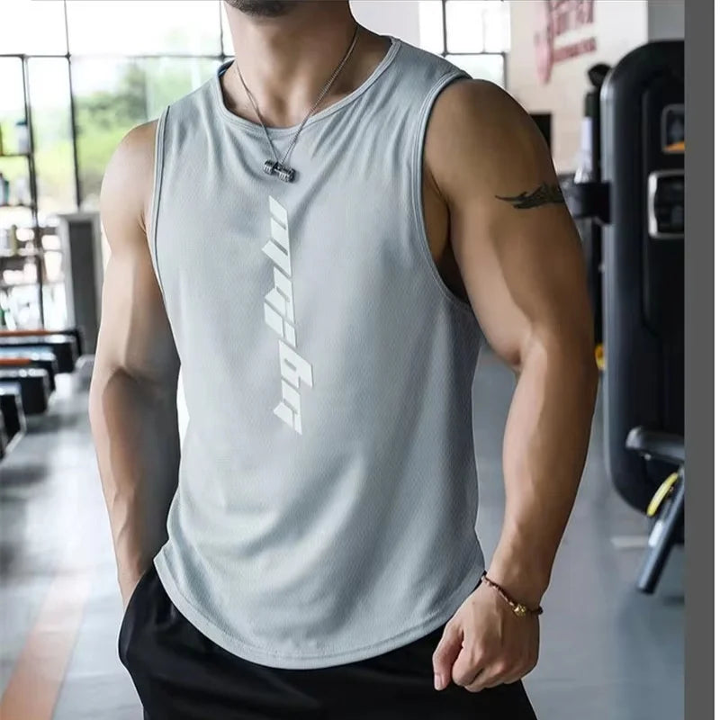 2025 NEW Fitness Sports Tank Tops Men Gyms Workout Sleeveles Shirt Male Summer Loose Undershirt basketball Running men Ves Zen fit plus