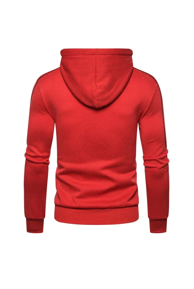 Men's Hoodie Black White Army Green Red Hooded Color Block Fleece Cool Casual Winter Clothing Apparel Hoodies Sweatshirts - Zen Fit Plus