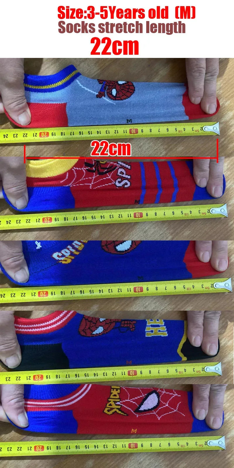 5 Pairs Spiderman Children Socks Anime Kids Boys Short Sock Kawaii Child Cartoon Baby Summer Spring Boat Socks Kids Gift 1-12Y - Zen Fit Plus