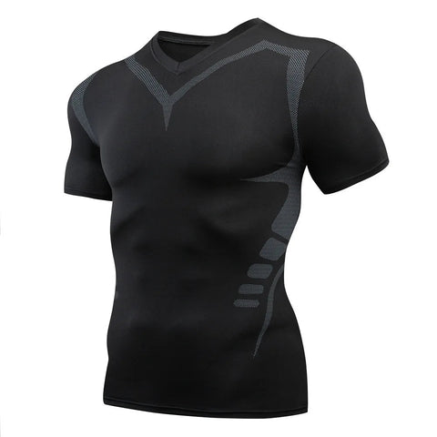 Men's Running Compression Shirts Short Sleeve Sport Gym Tees Fitness Quick Dry Sweatshirt Jogging Tracksuit Athletic Shirt Tops Zen fit plus