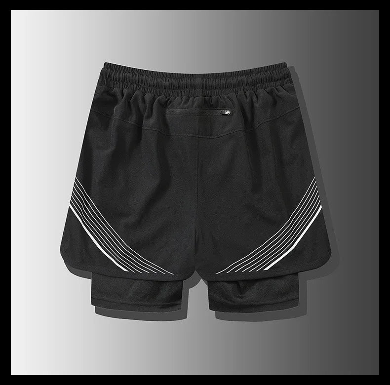 Running Shorts Men Gym Sports Shorts 2 In 1 Quick Dry Workout Training Gym Fitness Jogging Short Pants Summer Men Shorts Zen fit plus