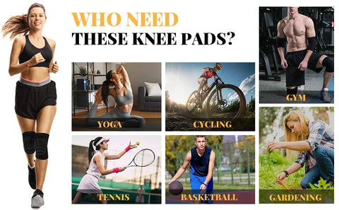 1Pair Knee Elbow Pads,Thick Sponge Collisioned Kneepads for Sports,Protective Knee Support Sleeve for Basketball Running Cycling - Zen Fit Plus