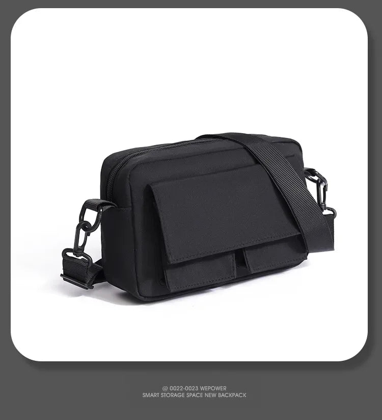 Minimalist Black Shoulder Bag Retro Male Nylon Crossbody Bags Men's Small Messenger Bag for Men Suitable for Daily Use - Zen Fit Plus