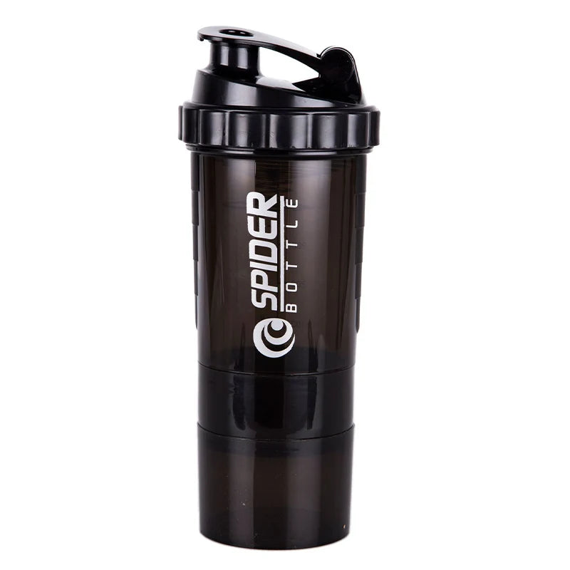 3 Layers Shaker Protein Bottle Powder Shake Cup Large Capacity Water Bottle Plastic Mixing Cup Body-Building Exercise Bottle Zen fit plus