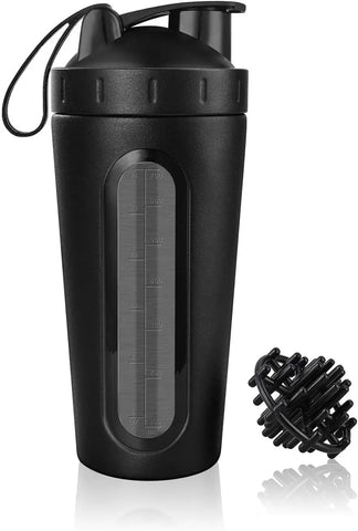 28oz Protein Shaker Bottle Portable BPA Free Leak Proof Sport Cup with Visible Window and Mixing Ball for Gym Fitness Workout Zen fit plus