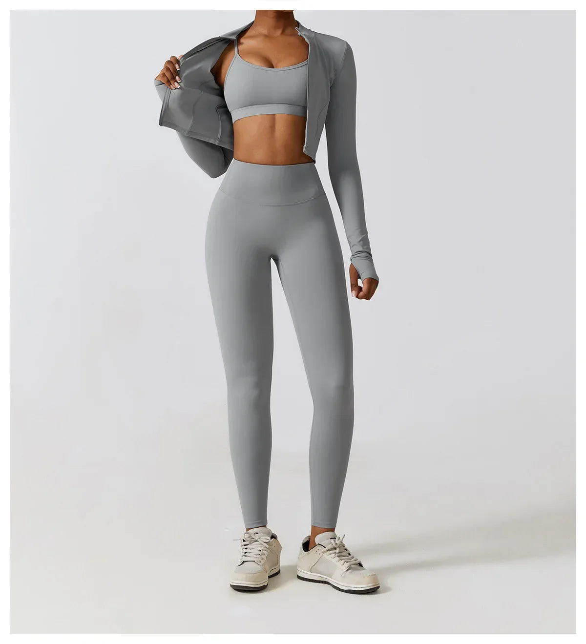 Hearuisavy Autumn Elasticity Yoga Jacket Outdoor Running Sports Jacket Female Gym Zipper Tight Fitting Jacket Women Sportswear - Zen Fit Plus