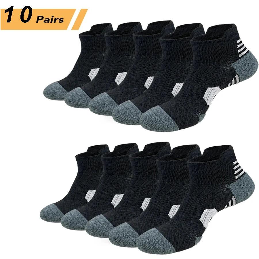 3Pair Professional Fitness Sports Socks Towel Bottom Non-Slip Running Socks Men Women Short Quick-Drying Basketball Training Sox - Zen Fit Plus